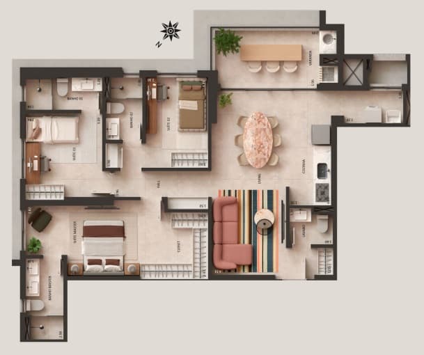 Planta ilustrativa 112 m²